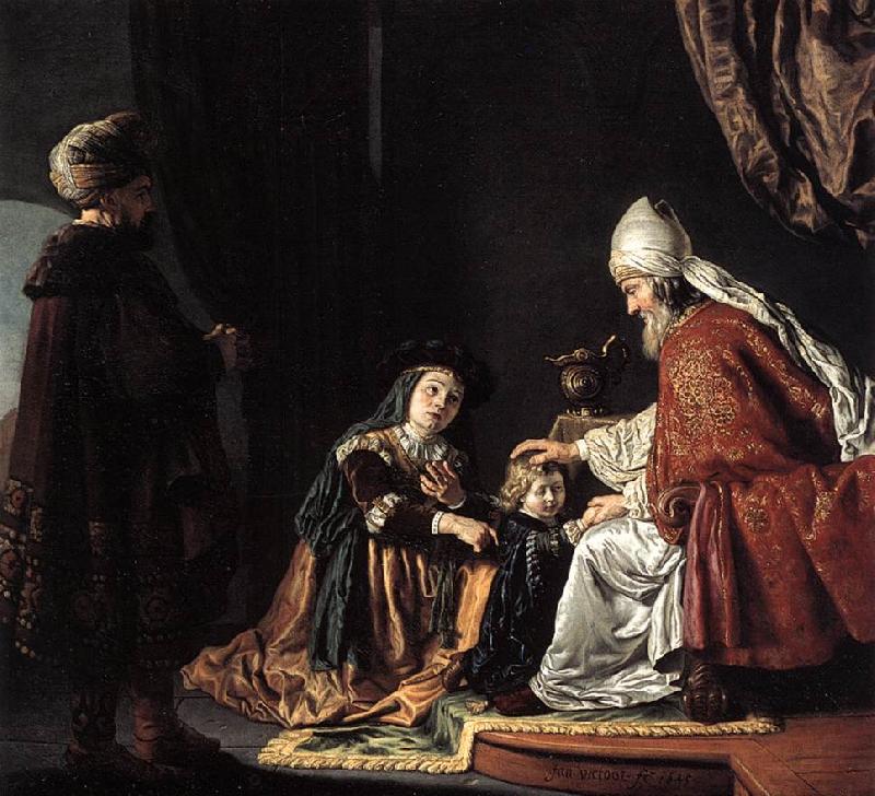 VICTORS, Jan Hannah Giving Her Son Samuel to the Priest ar